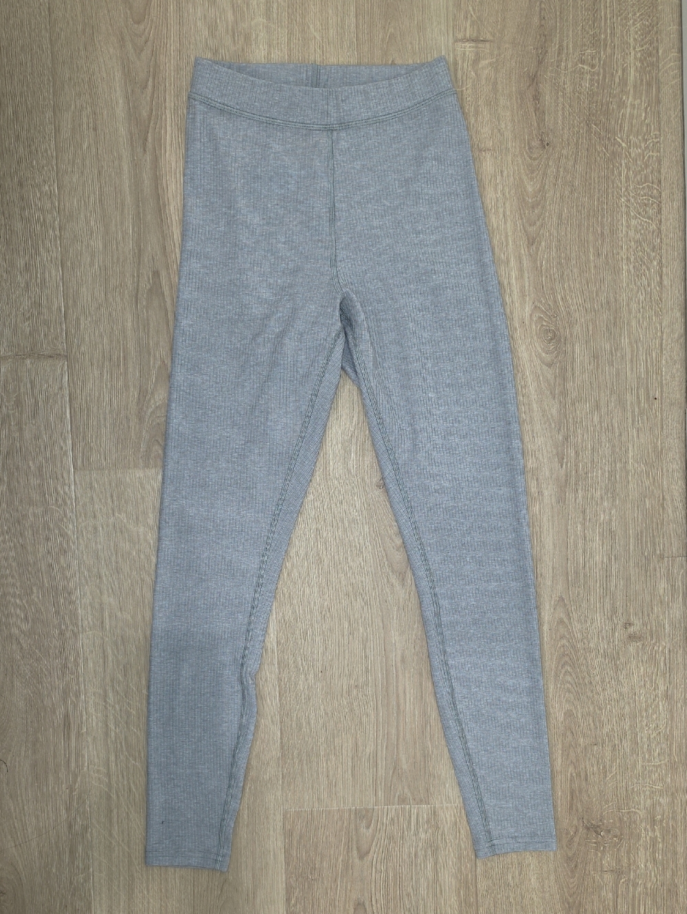 Alo Yoga High Waist 7/8 Grey Ribbed Leggings